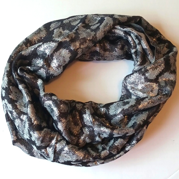 Charming Charlie's black and silver circle scarf. - Picture 3 of 9